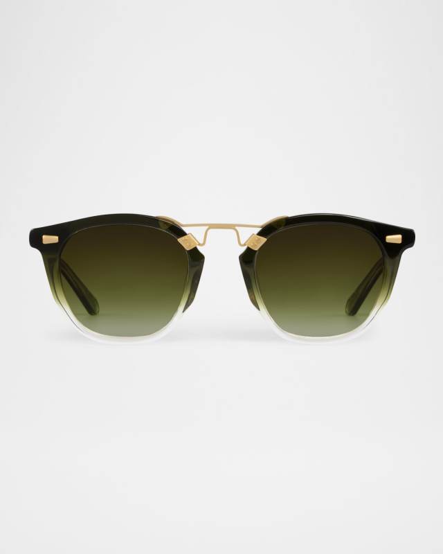 Beau II Acetate & Stainless Steel Round Sunglasses